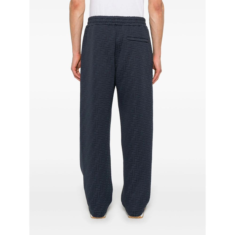 Fendi Ff Embossed Track Pants In Black