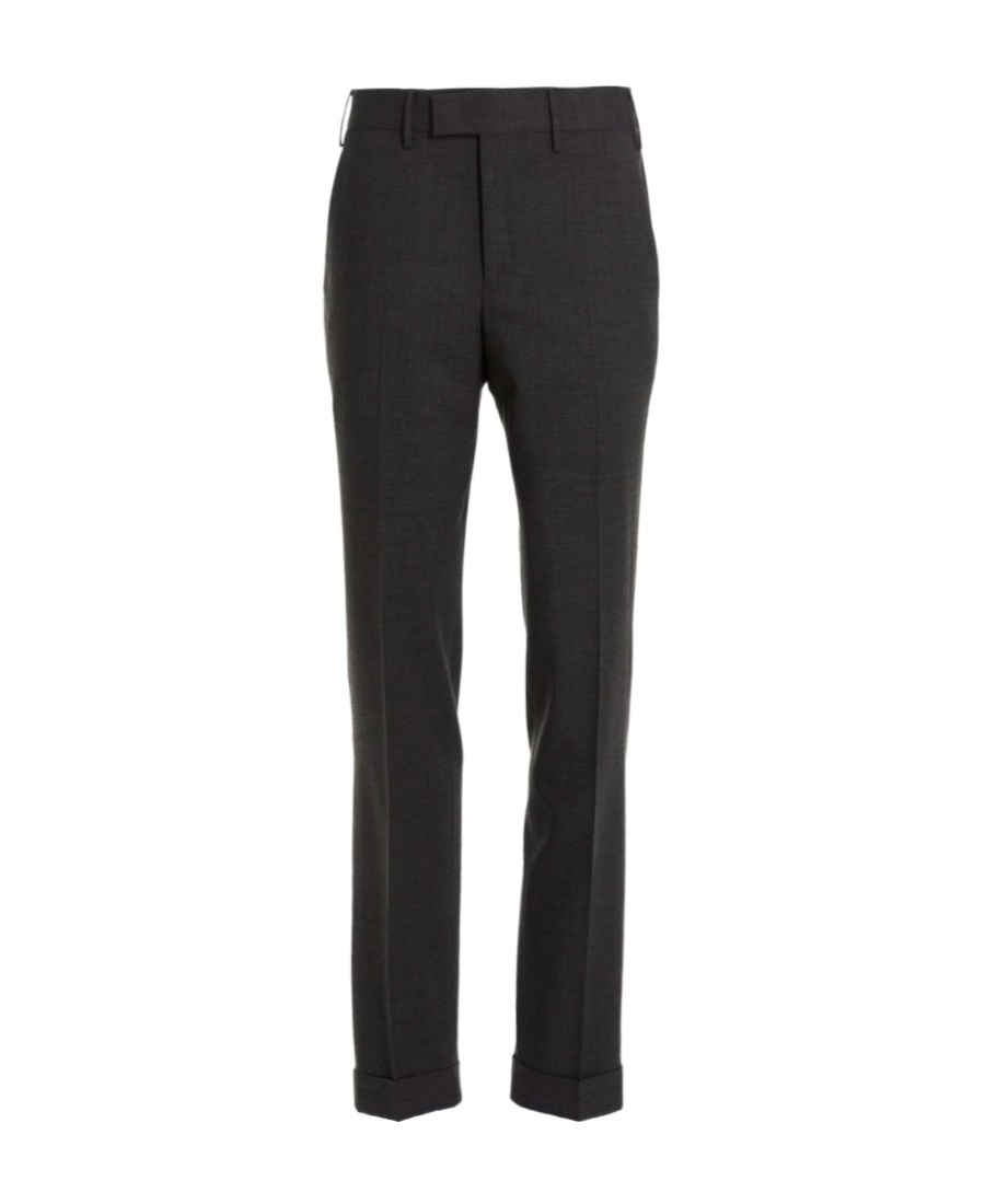 Pt Torino Belt-loop Casual Pants In Black