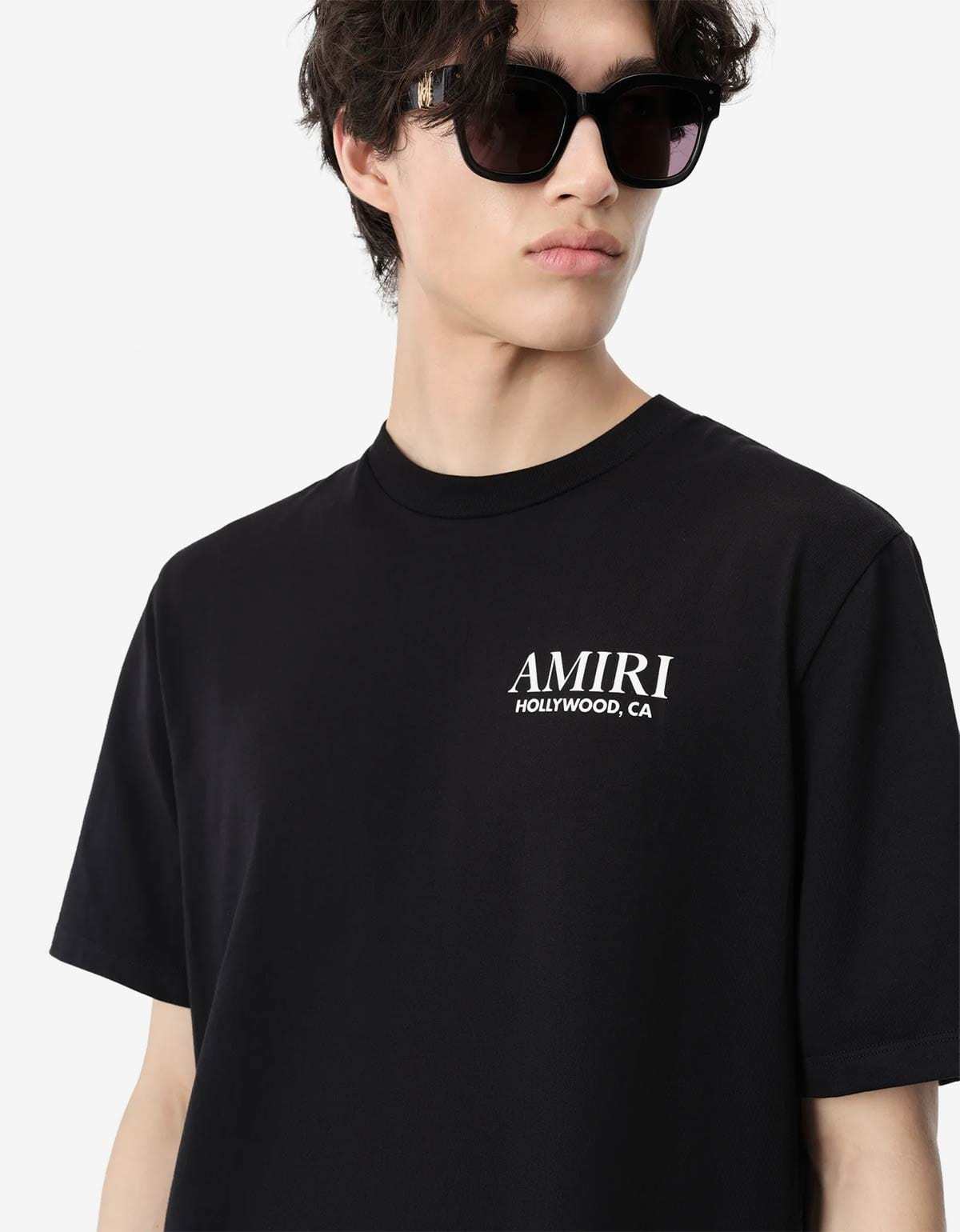 Amiri Mens Black Bones Stacked Short-sleeve Cotton-jersey T-shirt In Black