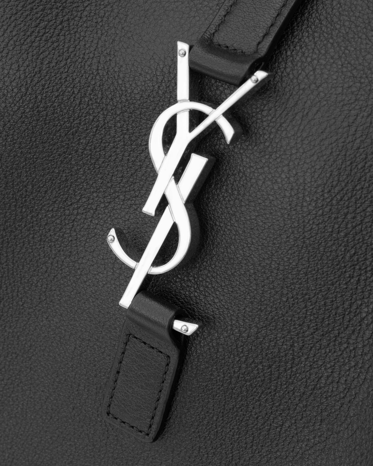 Saint Laurent Logo Shoulder Bag In Black