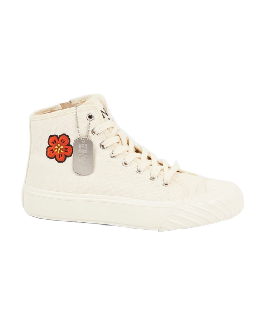 Kenzo High-top Canvas Sneakers In White