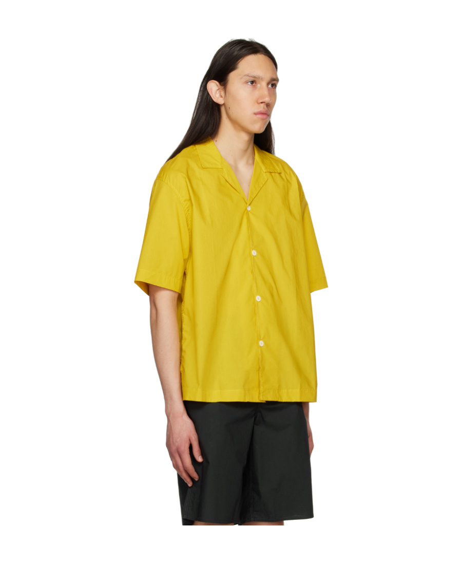 Sunnei Yellow Open Spread Collar Shirt In Yellow