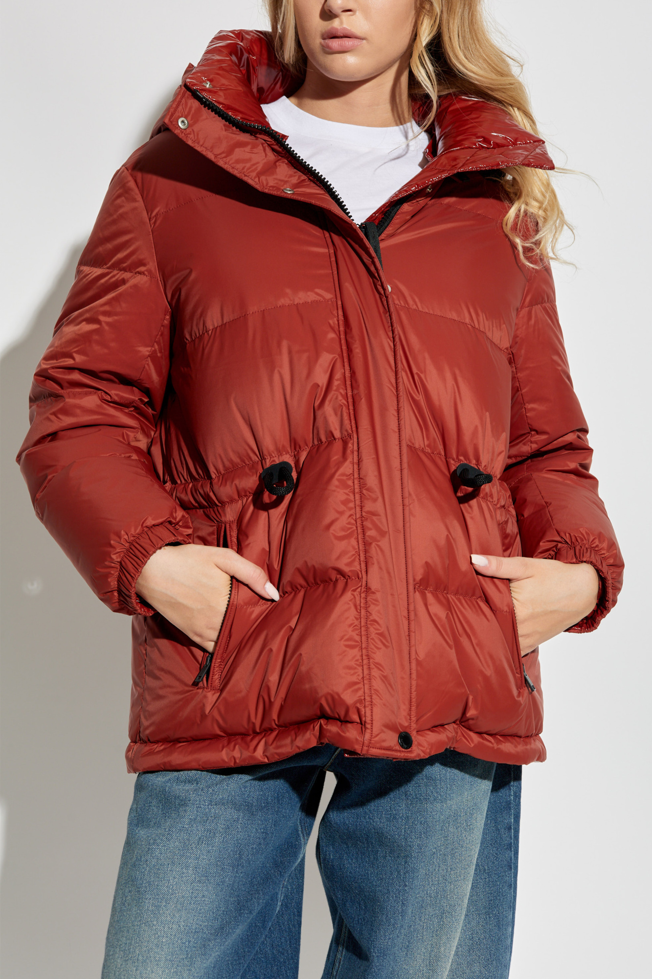 Yves Salomon Reversible Puffer Jacket In Red