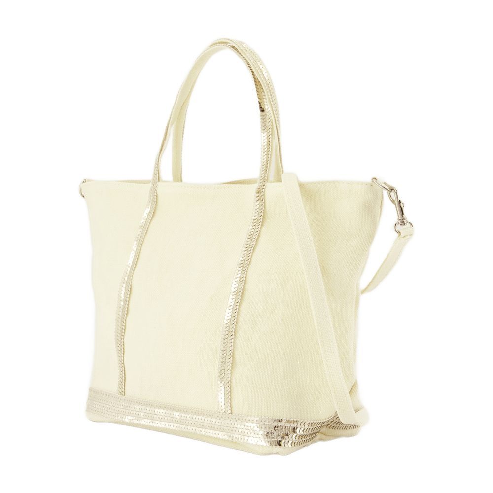Vanessa Bruno Sequined Shoulder Bag In White