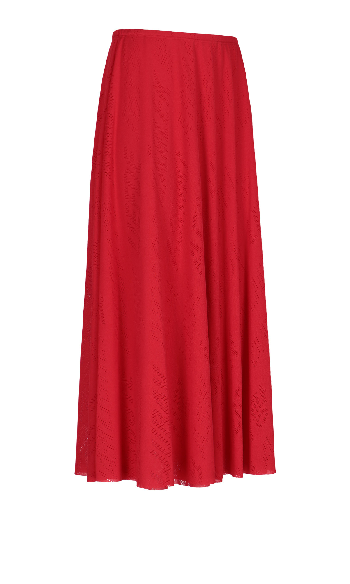 Balenciaga Midi Jacquard Skirt In Red