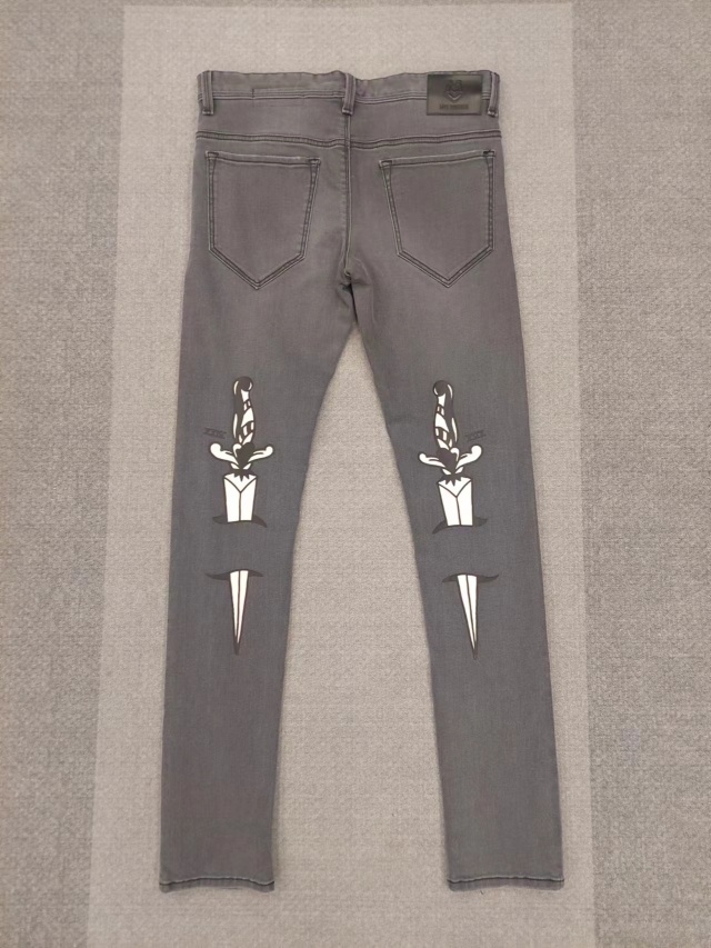 Moschino Belt-loop Jeans In Gray