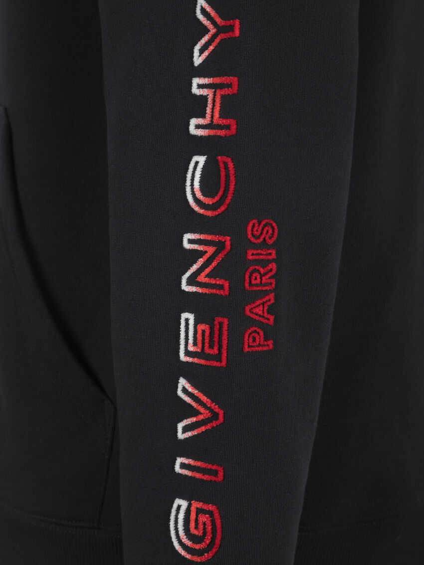 Givenchy Gradient Logo Hoodie In Black