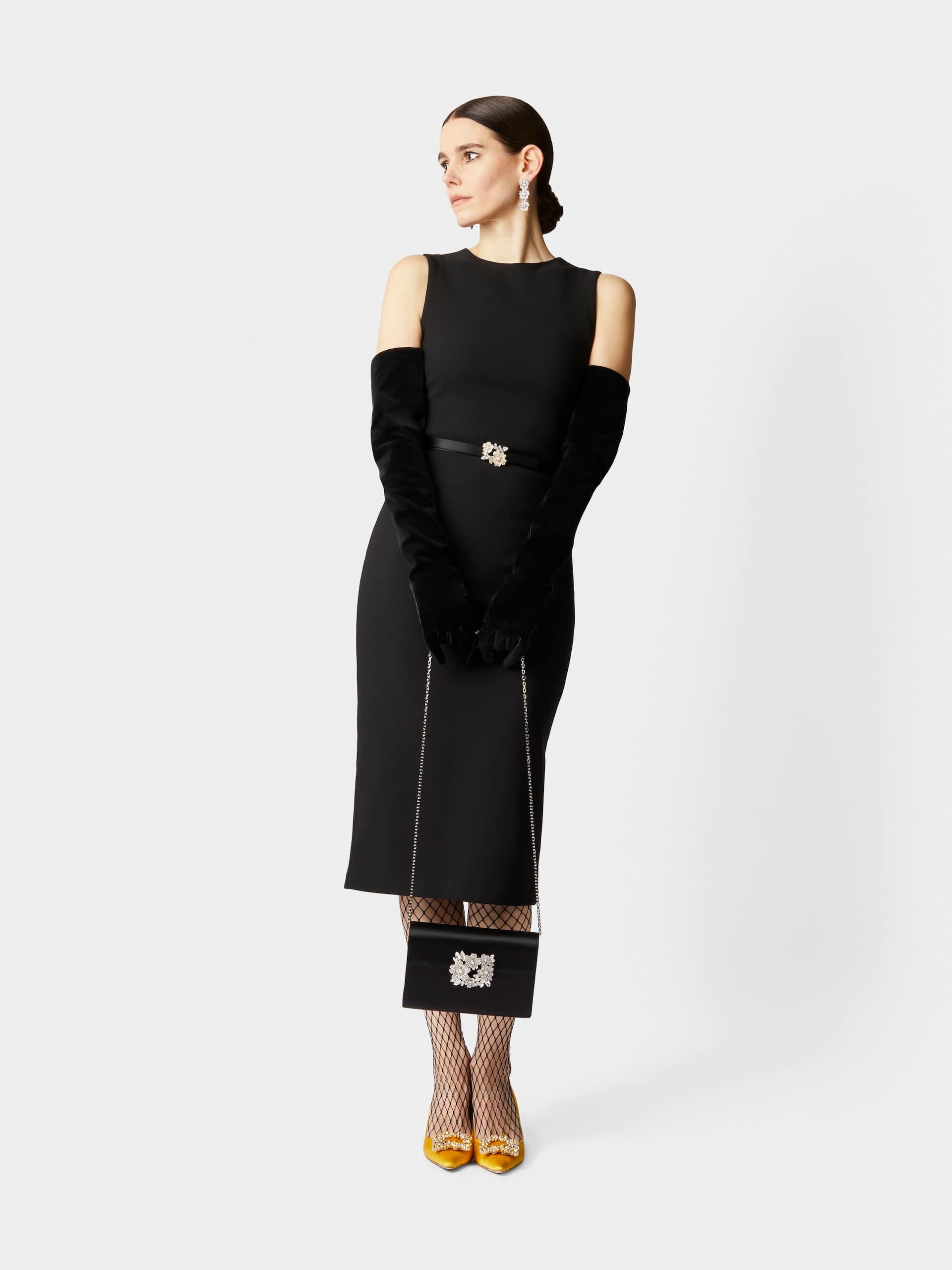 Roger Vivier Mini Bouquet Shoulder Bag In Black