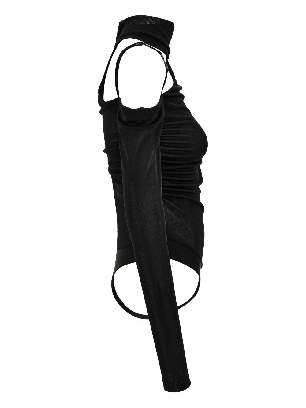 Versace Jeans Turtleneck Bodysuit In Black