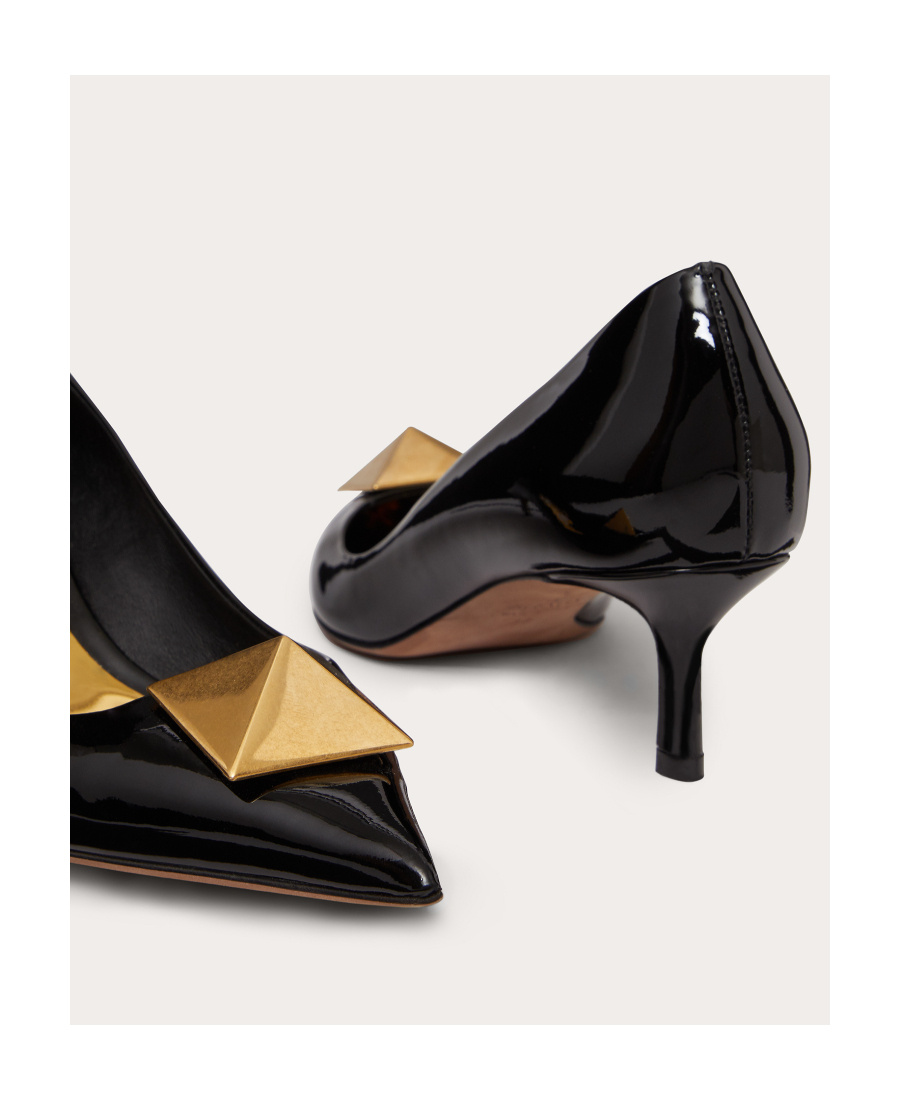 Valentino Garavani One Stud 60mm Patent-leather Pumps In Black