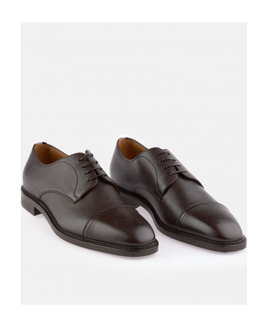 Hugo Boss Logo Lace-up Shoes In Brown