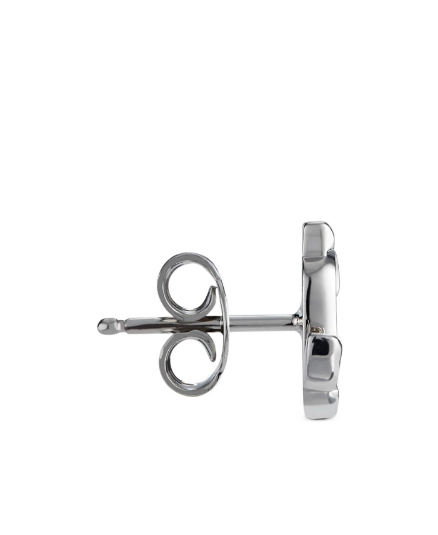 Jimmy Choo Logo-lettering Stud Earrings In Gray