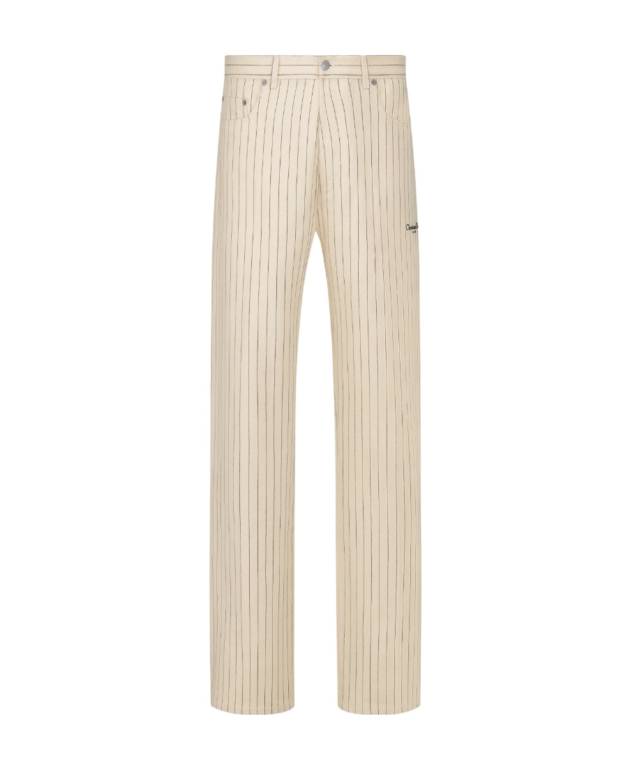 Dior Logo Jeans In Nude