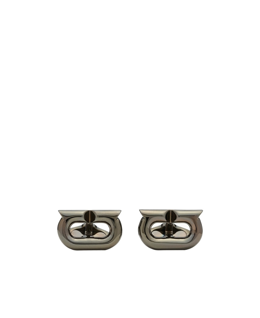 Ferragamo Gancini Logo Cufflinks In Multicolor