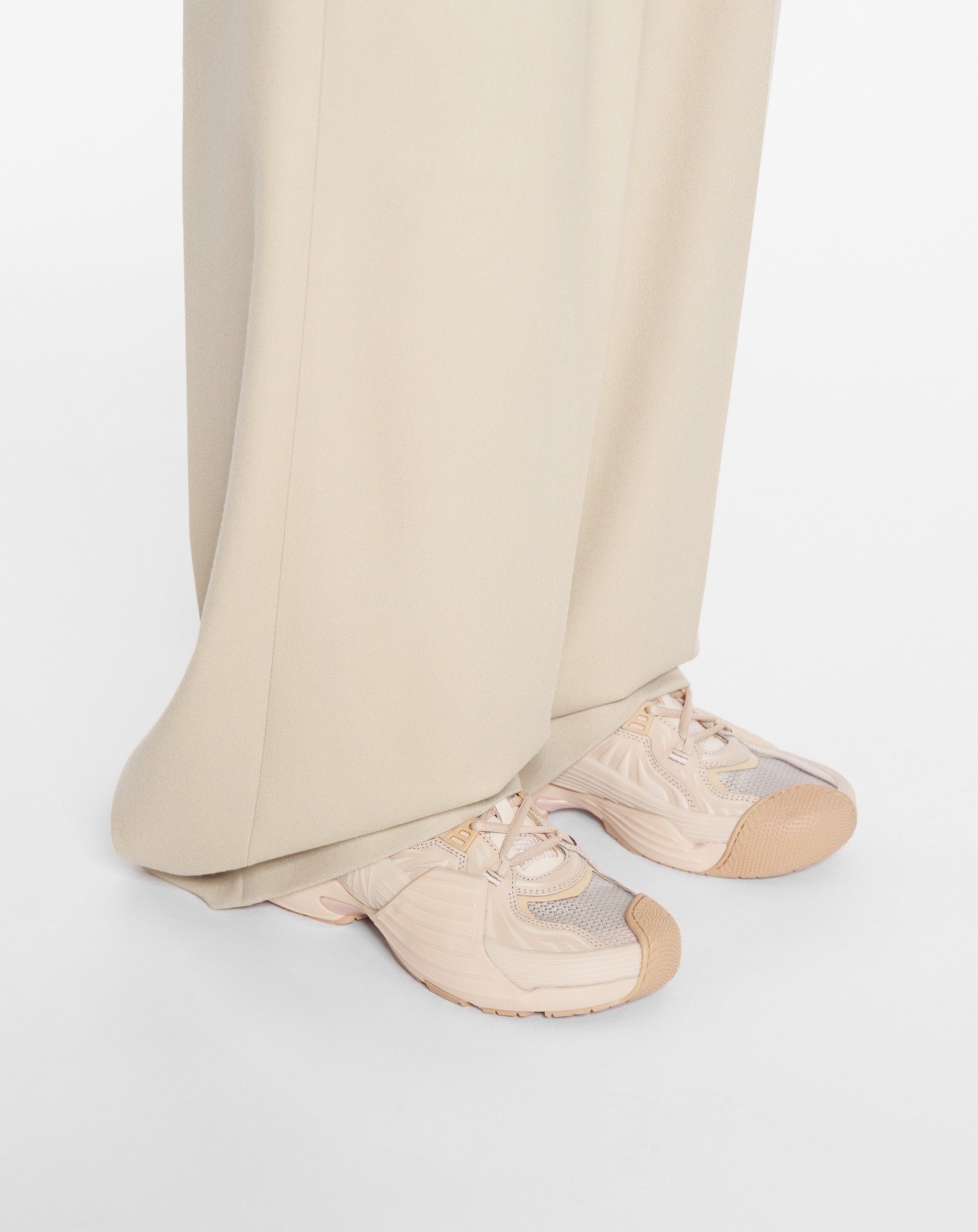 Lanvin Flash-x Low-top Sneakers In Nude