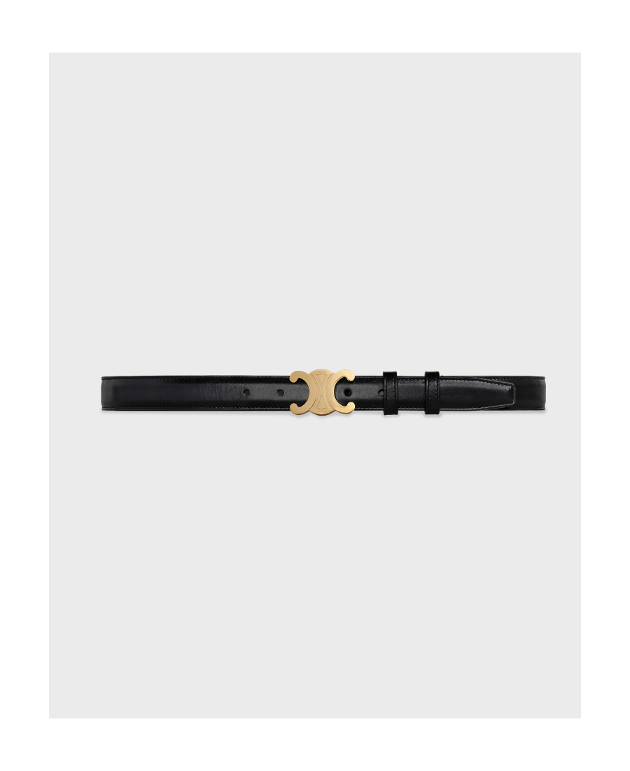 Celine Triomphe Smooth Cowhide Belt In Black
