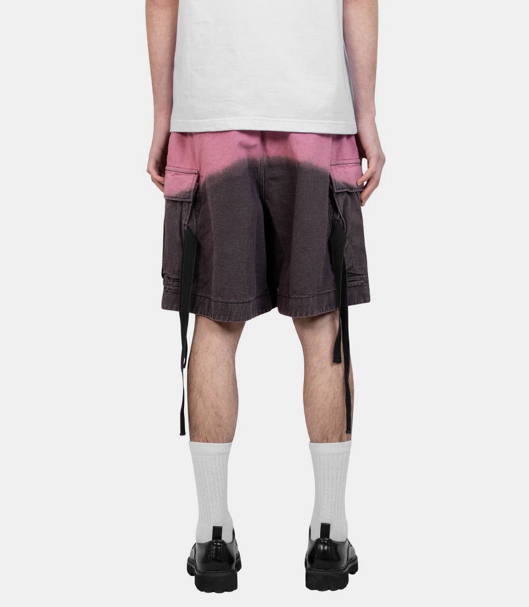 Sacai Garment-dyed Drawstring Shorts In Pink