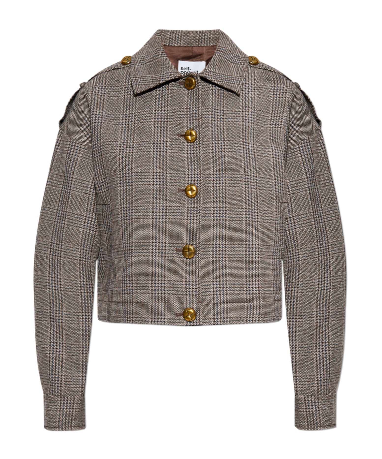 SELF-PORTRAIT CROP CHECKERED JACKET