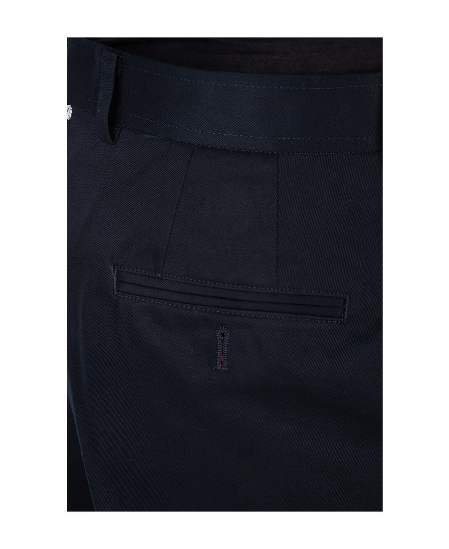 Thom Browne Tailored Straight Pants With Classic Waistband And Subtle Logo Detail In Black