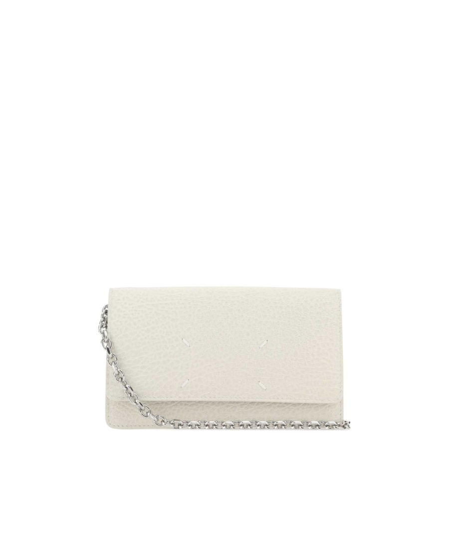 Maison Margiela Four Stitches Leather Shoulder Bag In Gray