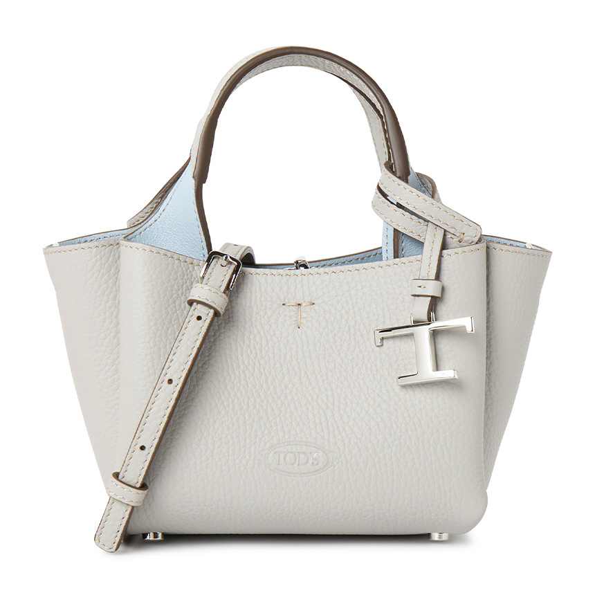 Tod's Logo Shoulder Bag In White
