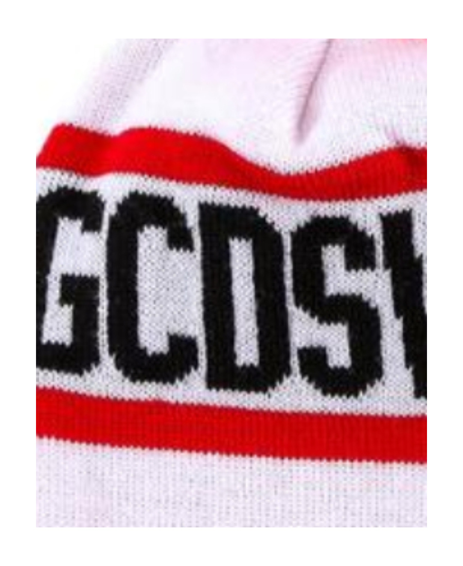 Gcds Jacquard Knitted Hat In Red