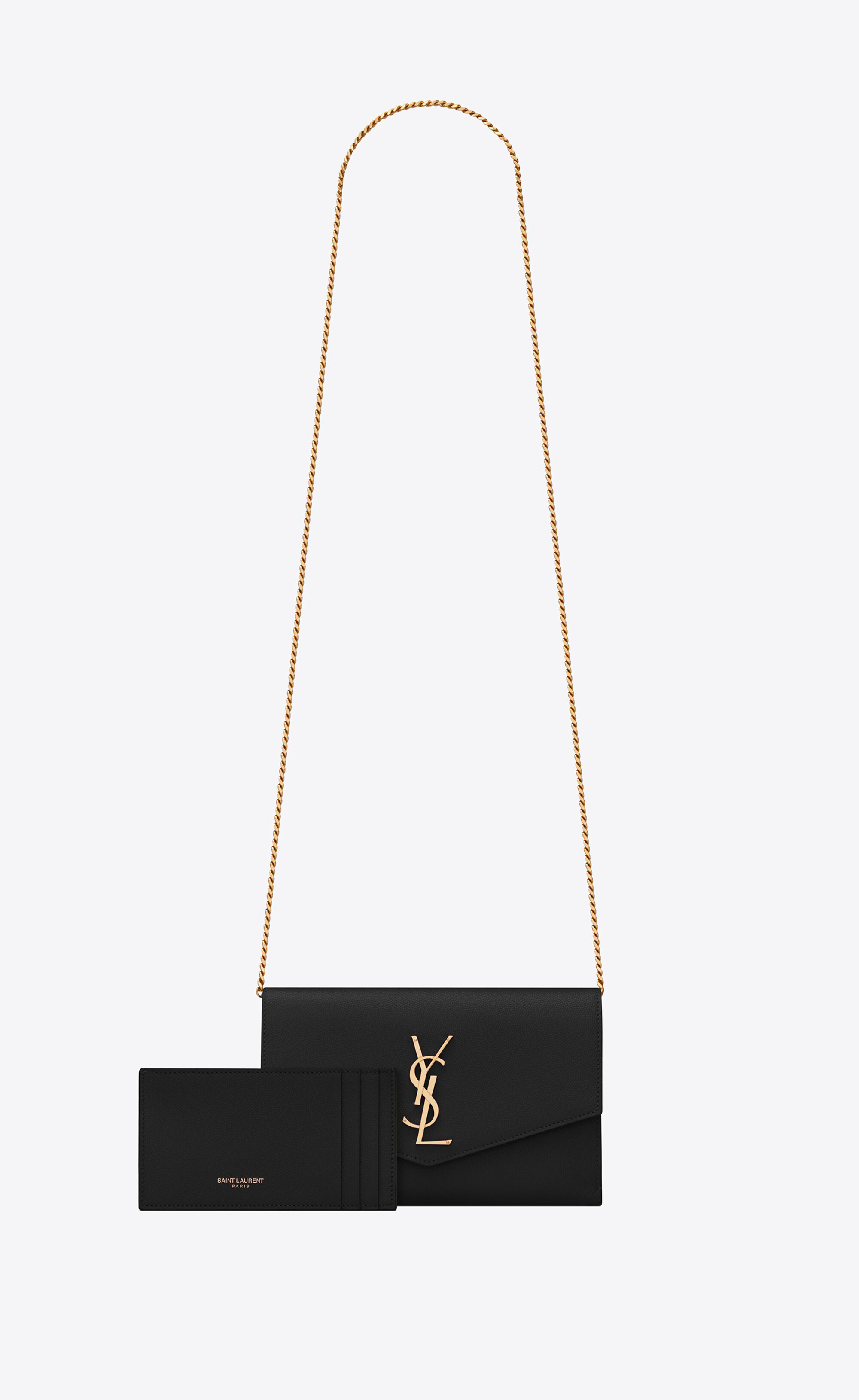 Saint Laurent Envelope Chain Crossbody Bag In Black