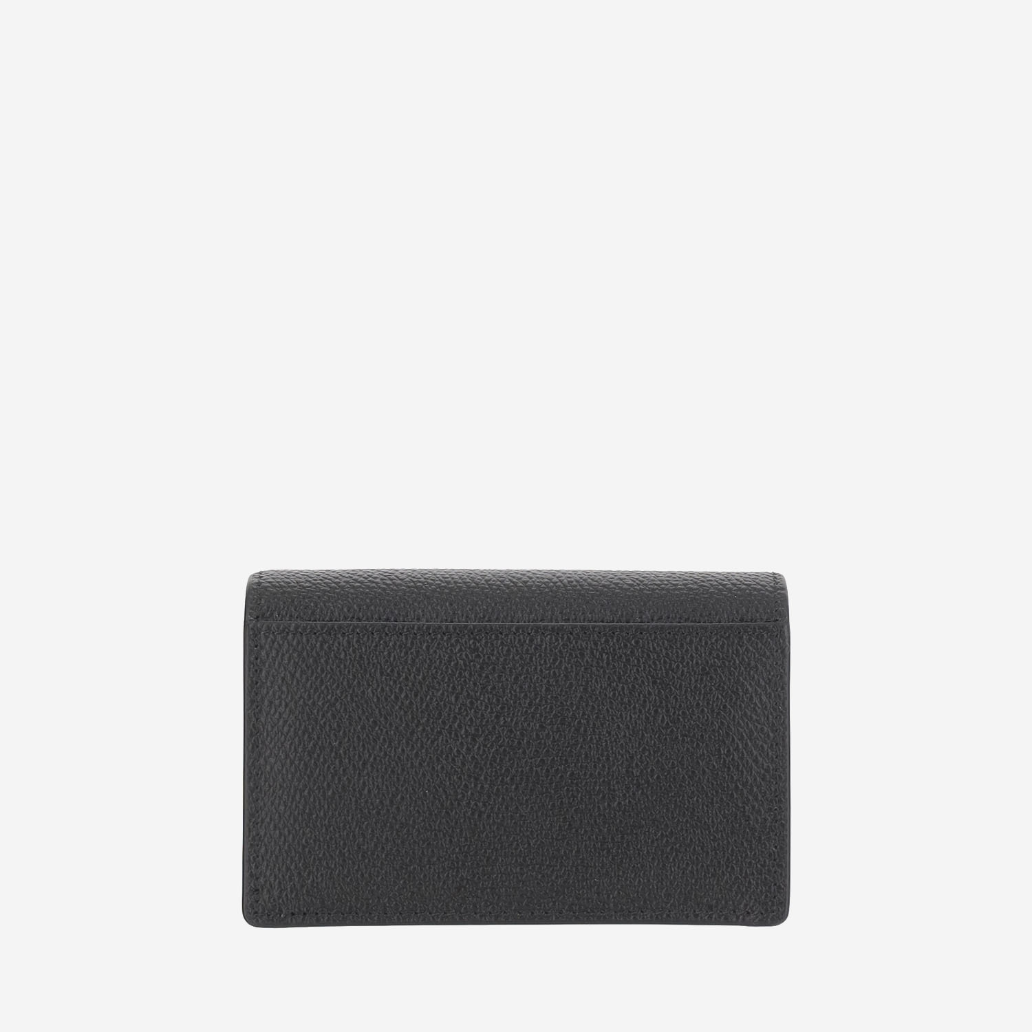 Valentino Logo-plaque Leather Wallet In Black