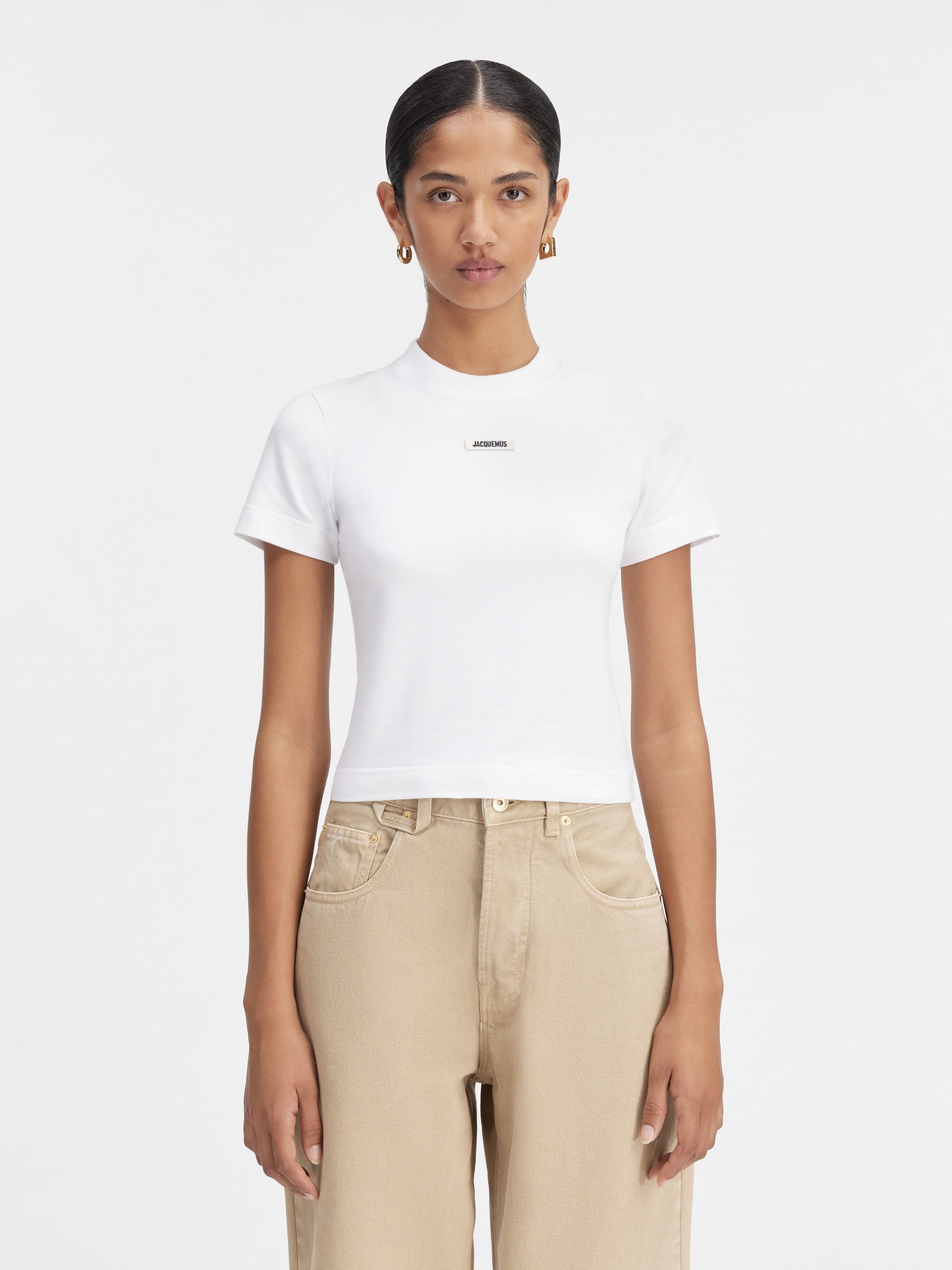 Jacquemus Relaxed Fit Crew-neck T-shirt With Front Print In White