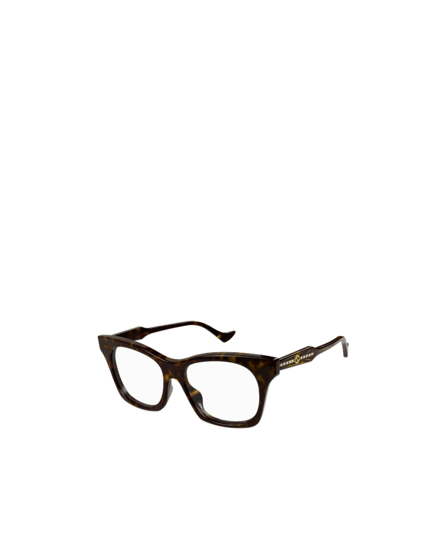 Gucci Tortoiseshell Square-frame Glasses In Black
