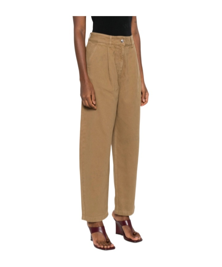 Iro Belt Loops Casual Pants In Brown