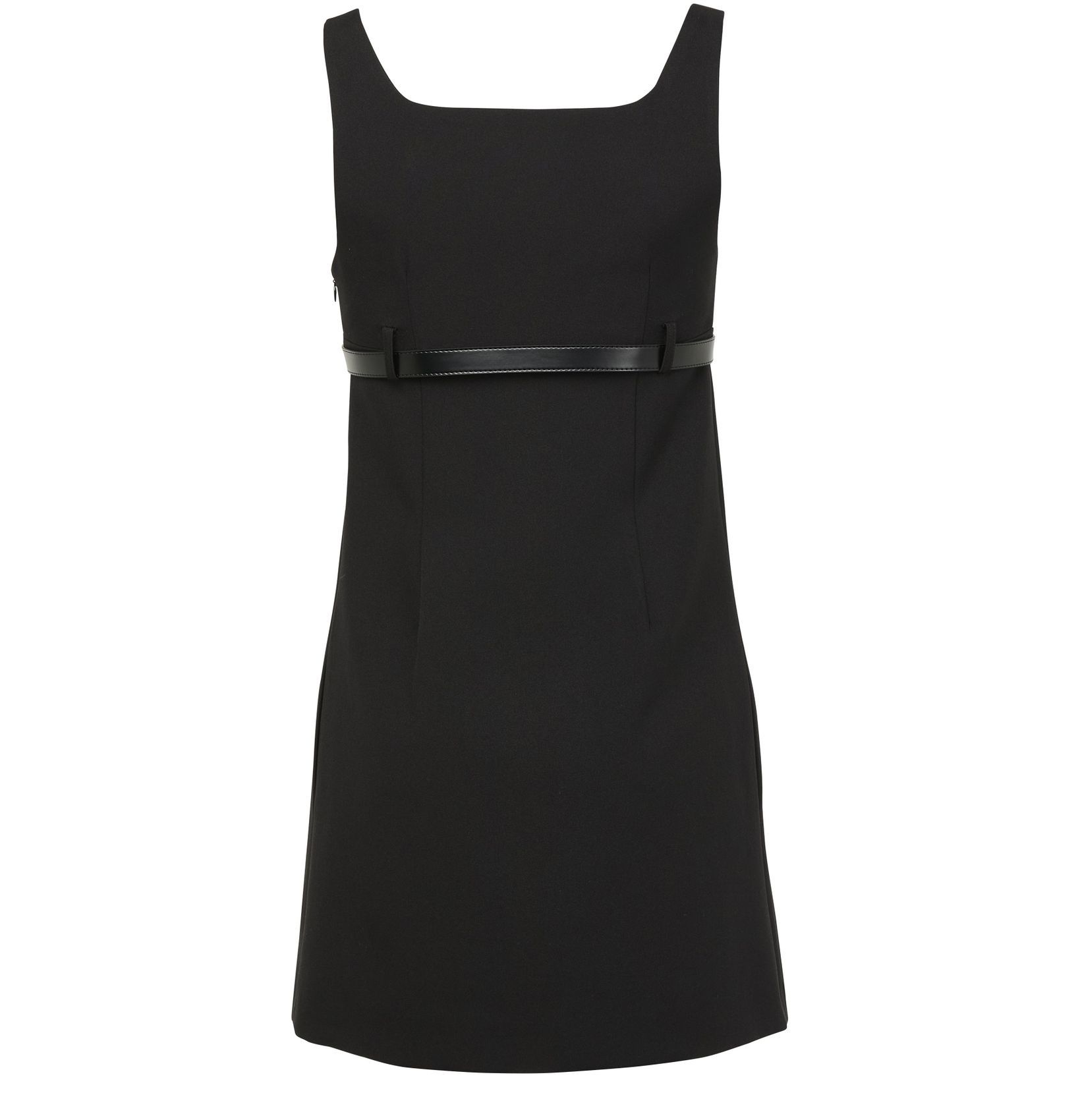 Coperni Black Belted Tailored Mini Dress In Black