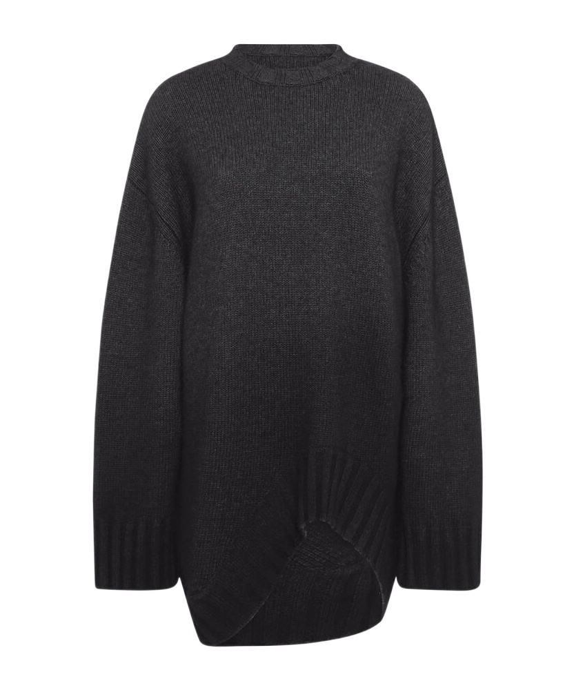 Attico Women's Elegant Wool Blend Dress In Black