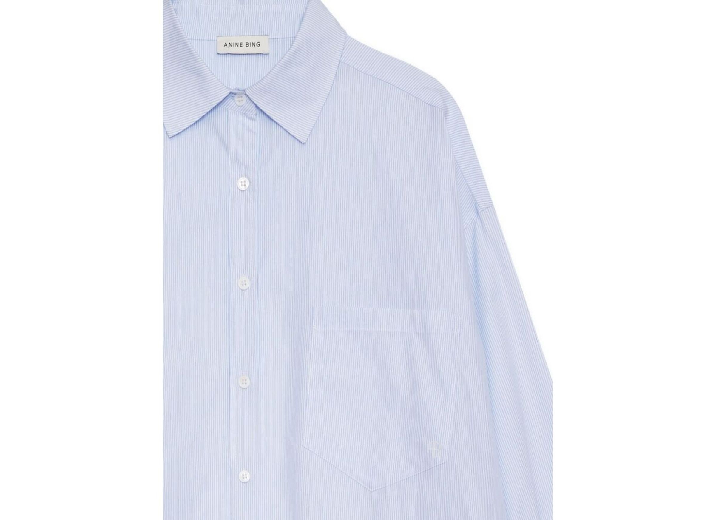 ANINE BING ANINE BING CHRISSY DROP SHOULDER STRIPED SHIRT