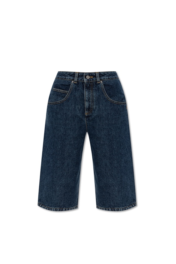 Givenchy Denim Bermuda Short In Blue