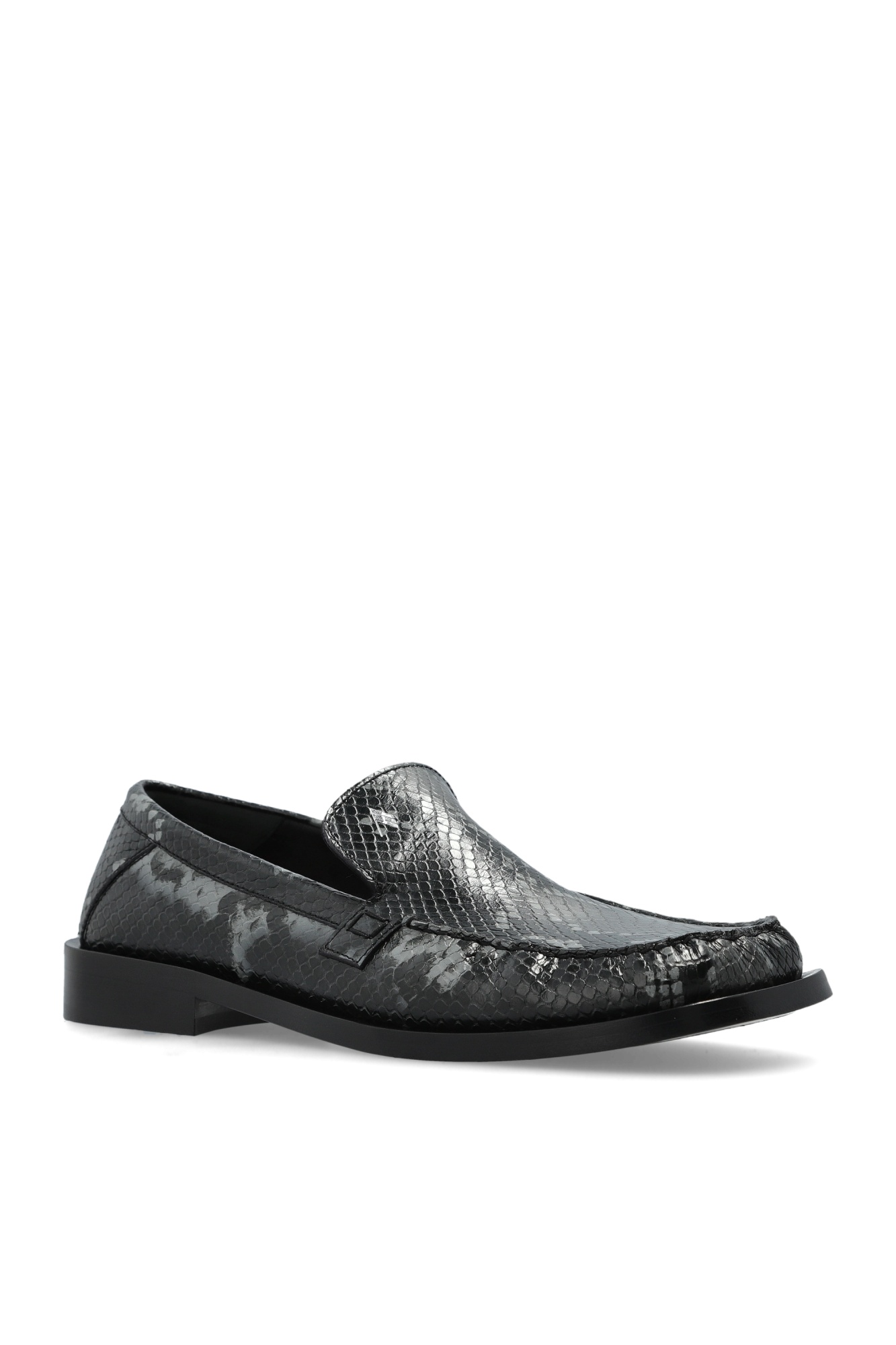 Attico 'charles Patent Leather Loafers In Black