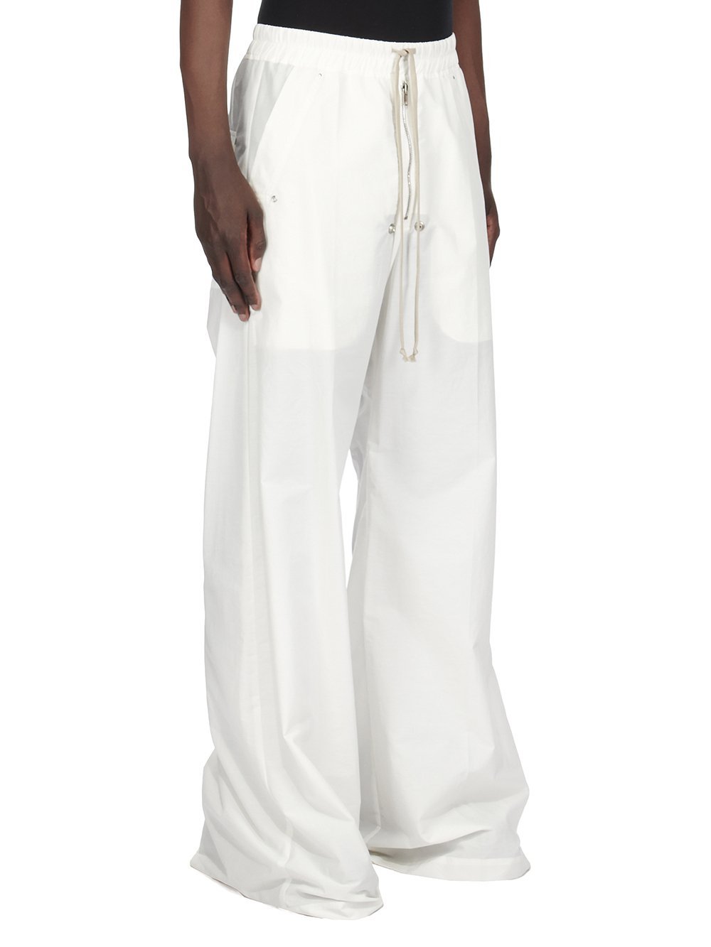 Moncler X Rick Owens Drawstring Casual Pants In White