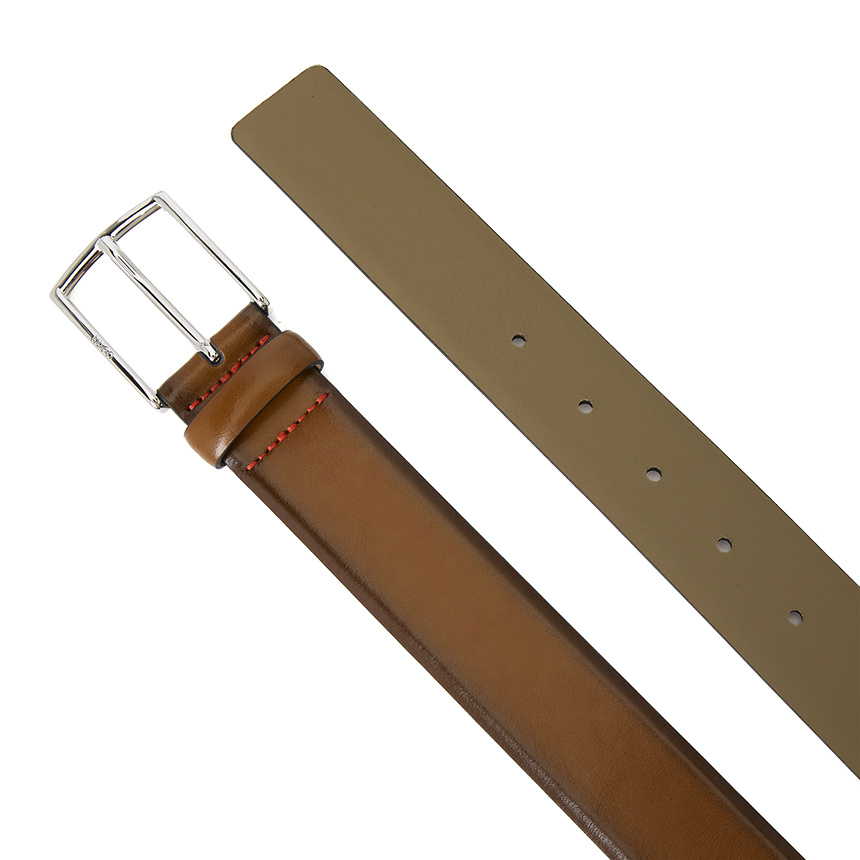 Hugo Boss Logo Belt In Brown