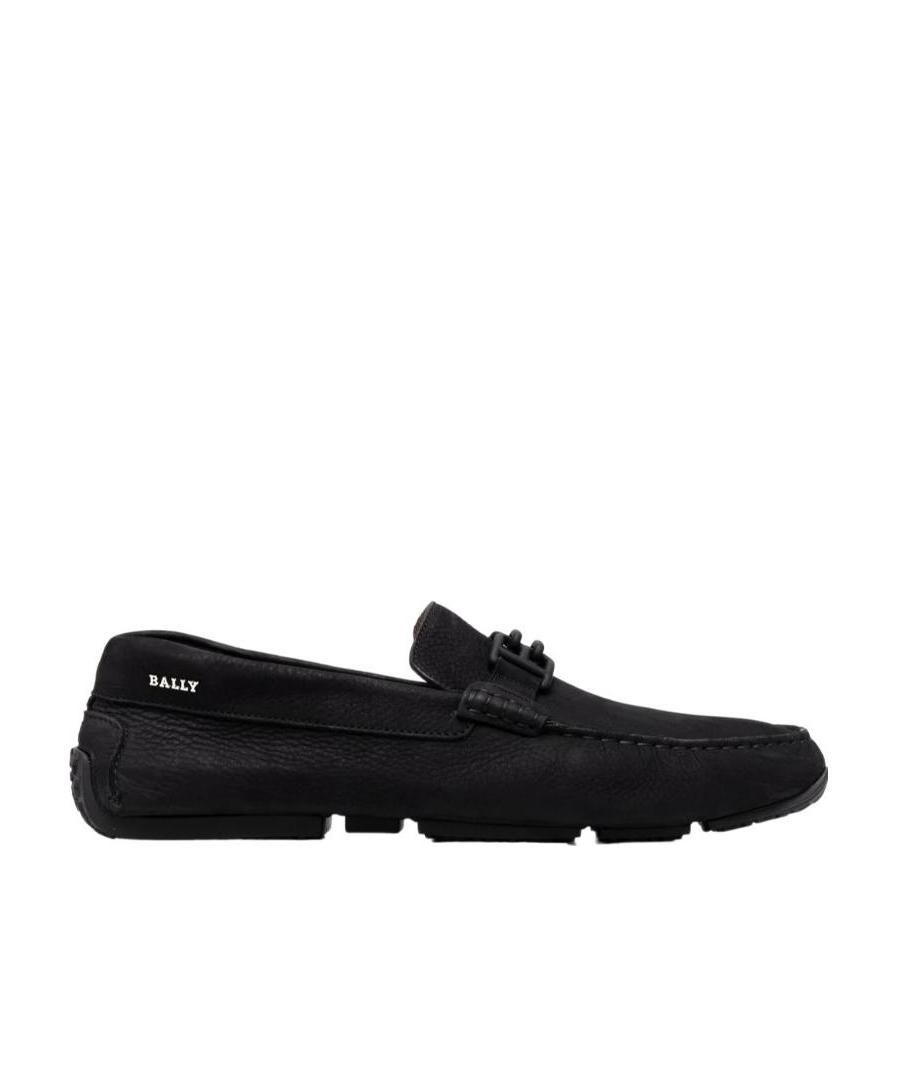 BALLY LOGO LOAFERS