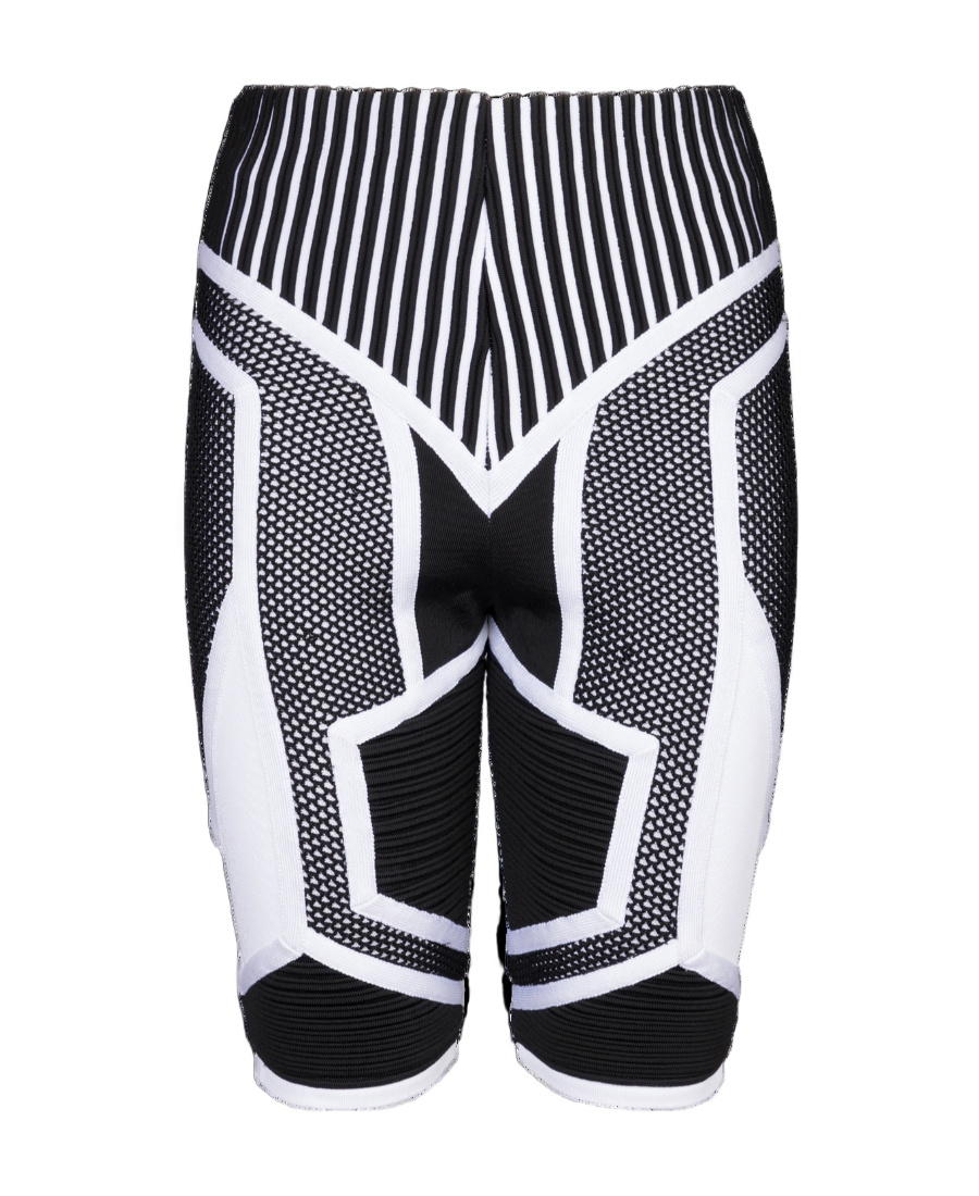 Balmain Knit Cycling Shorts In Black