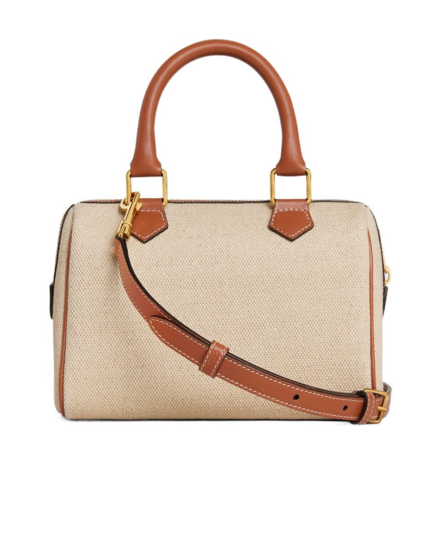 Celine Logo Shoulder Bag In Nude