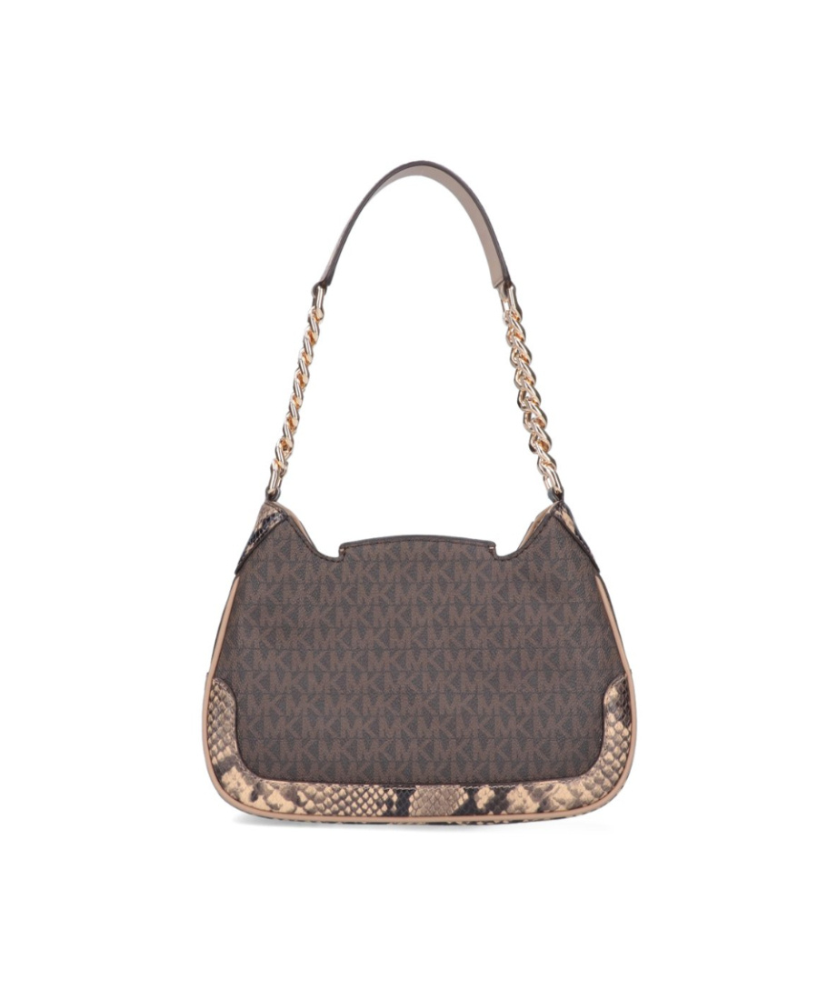 Michael Michael Kors Printed Shoulder Bag In Black