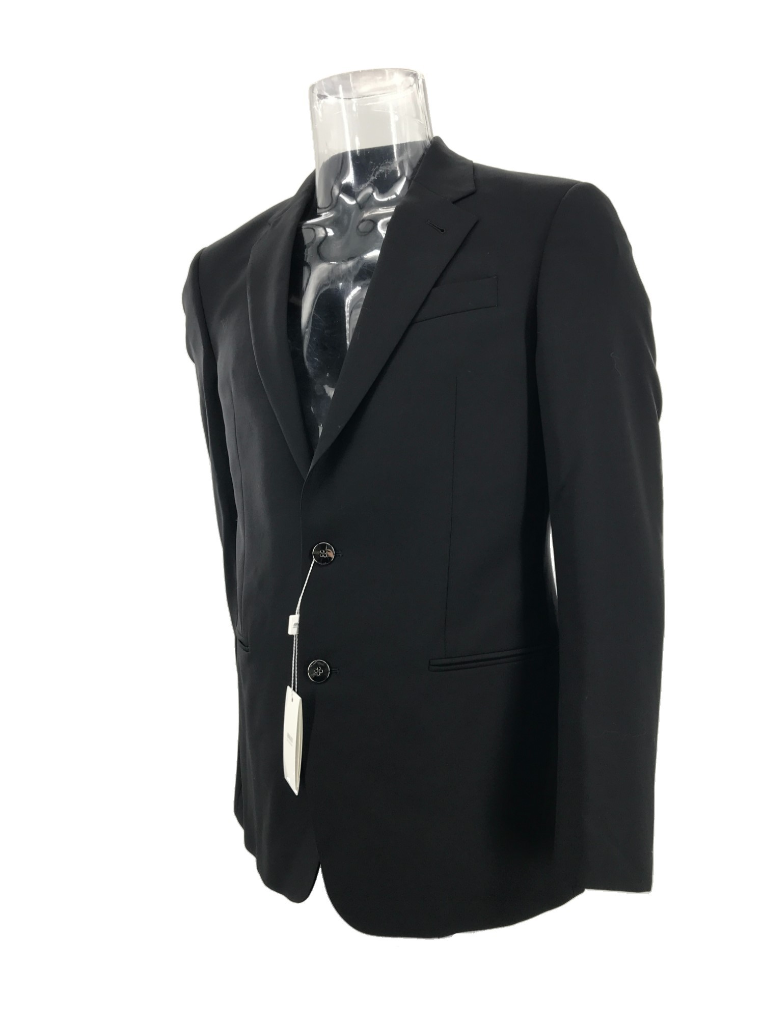 Armani Collezioni Long Sleeved Suit Jacket In Black