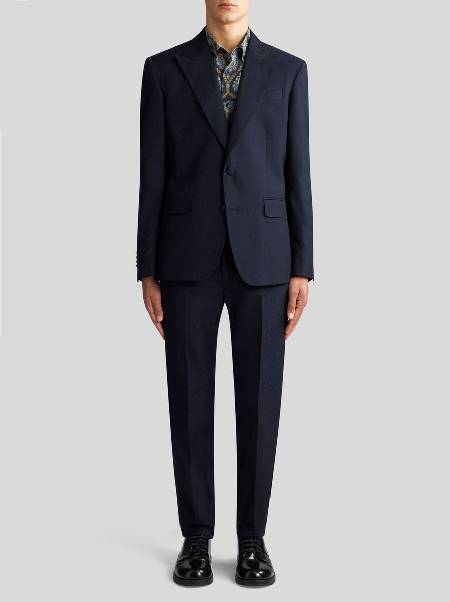 Etro Peak-lapels Single-breasted Blazer In Black