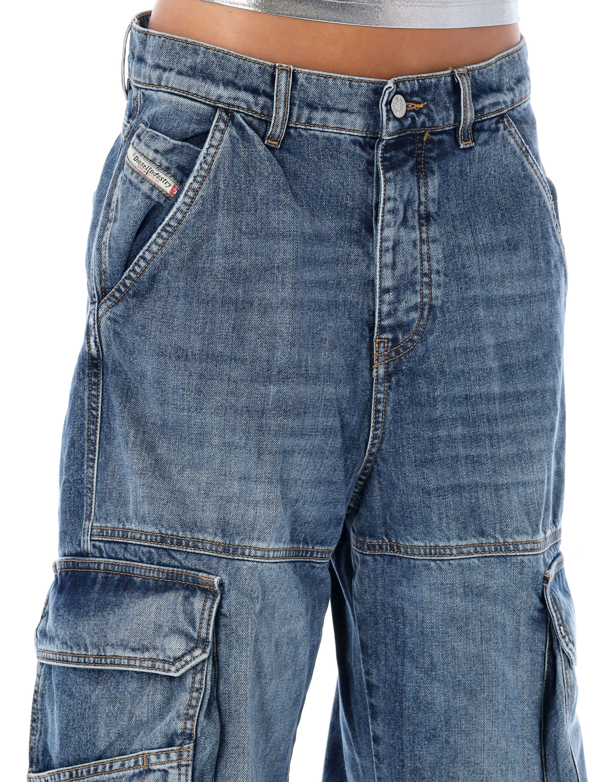 Diesel 'd-sire' Cargo Jeans In Blue
