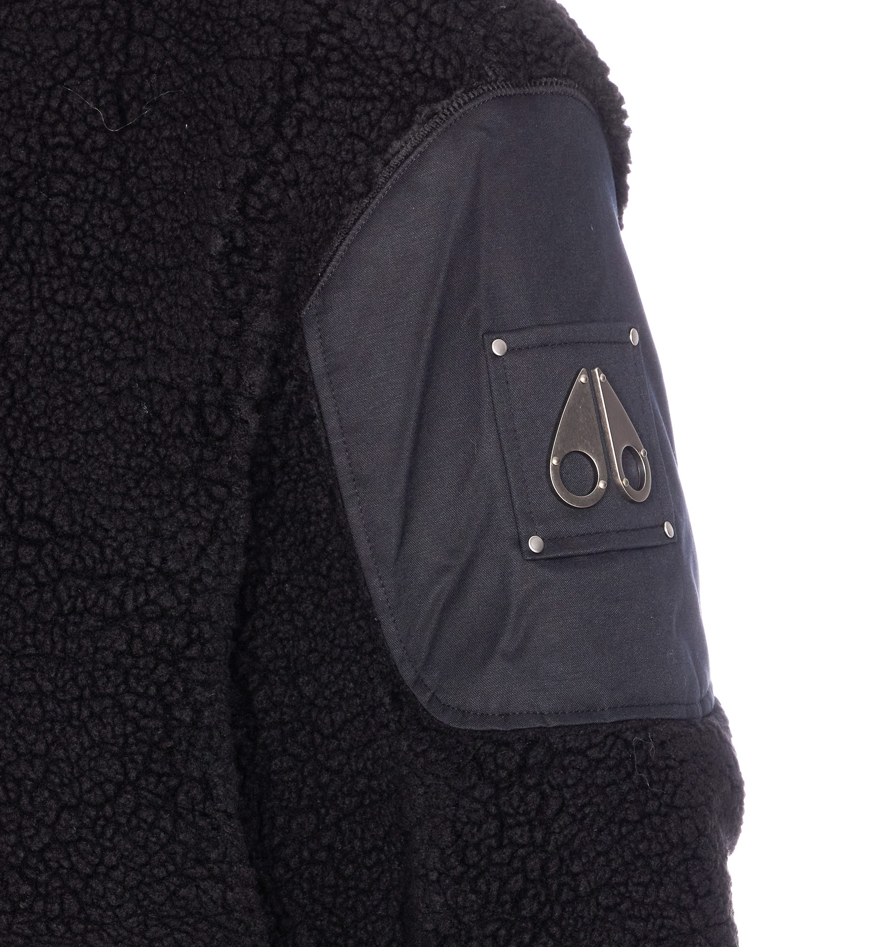 Moose Knuckles High Neck Down Jacket Pockets In Black