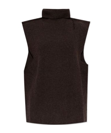 Marni Turtleneck Knit Vest In Black
