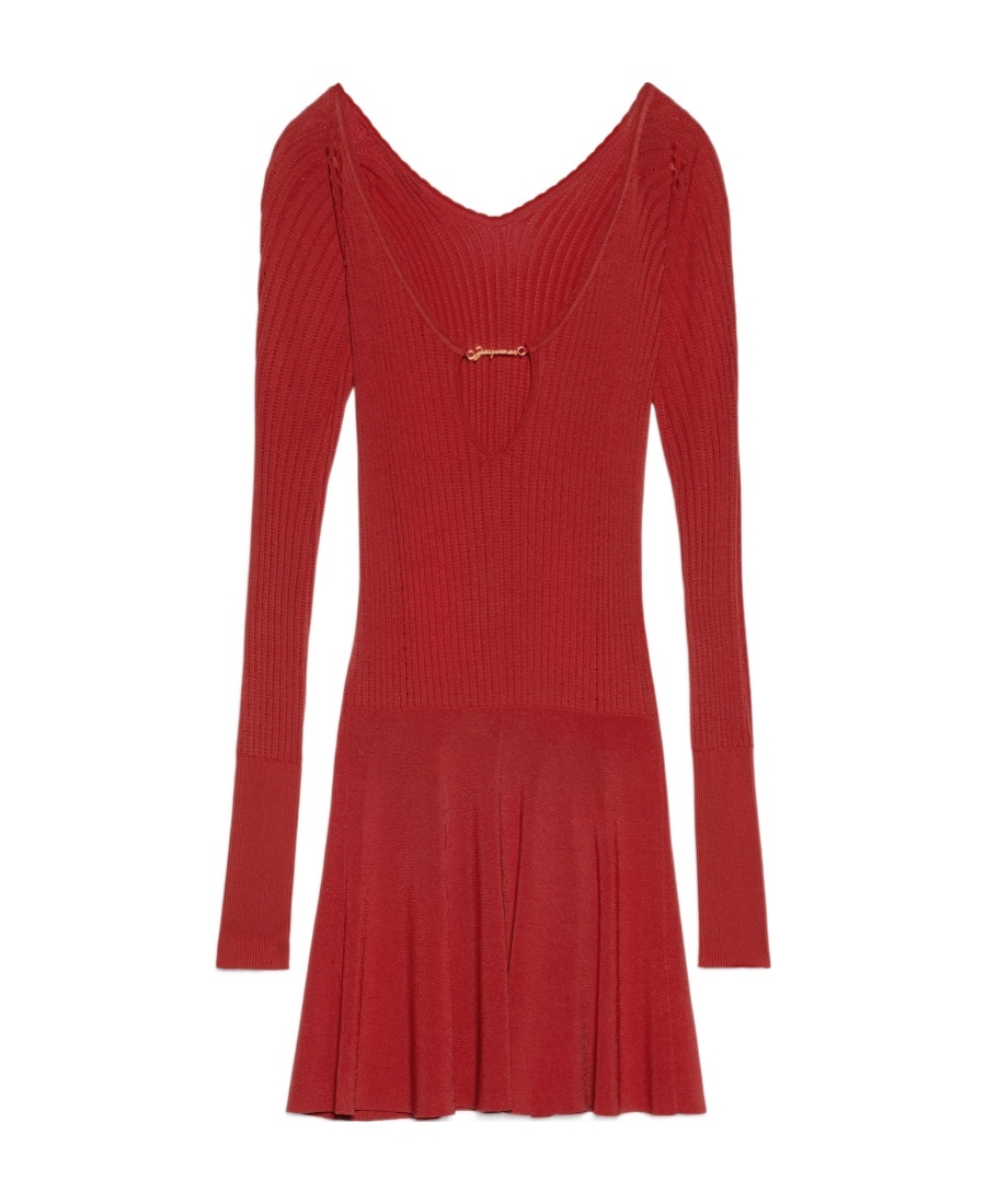 Jacquemus La Pralù Mini Dress In Red