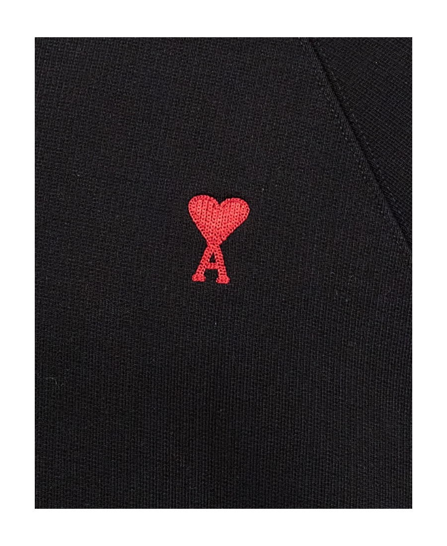 Ami Alexandre Mattiussi Ami Black Cotton Hoodie