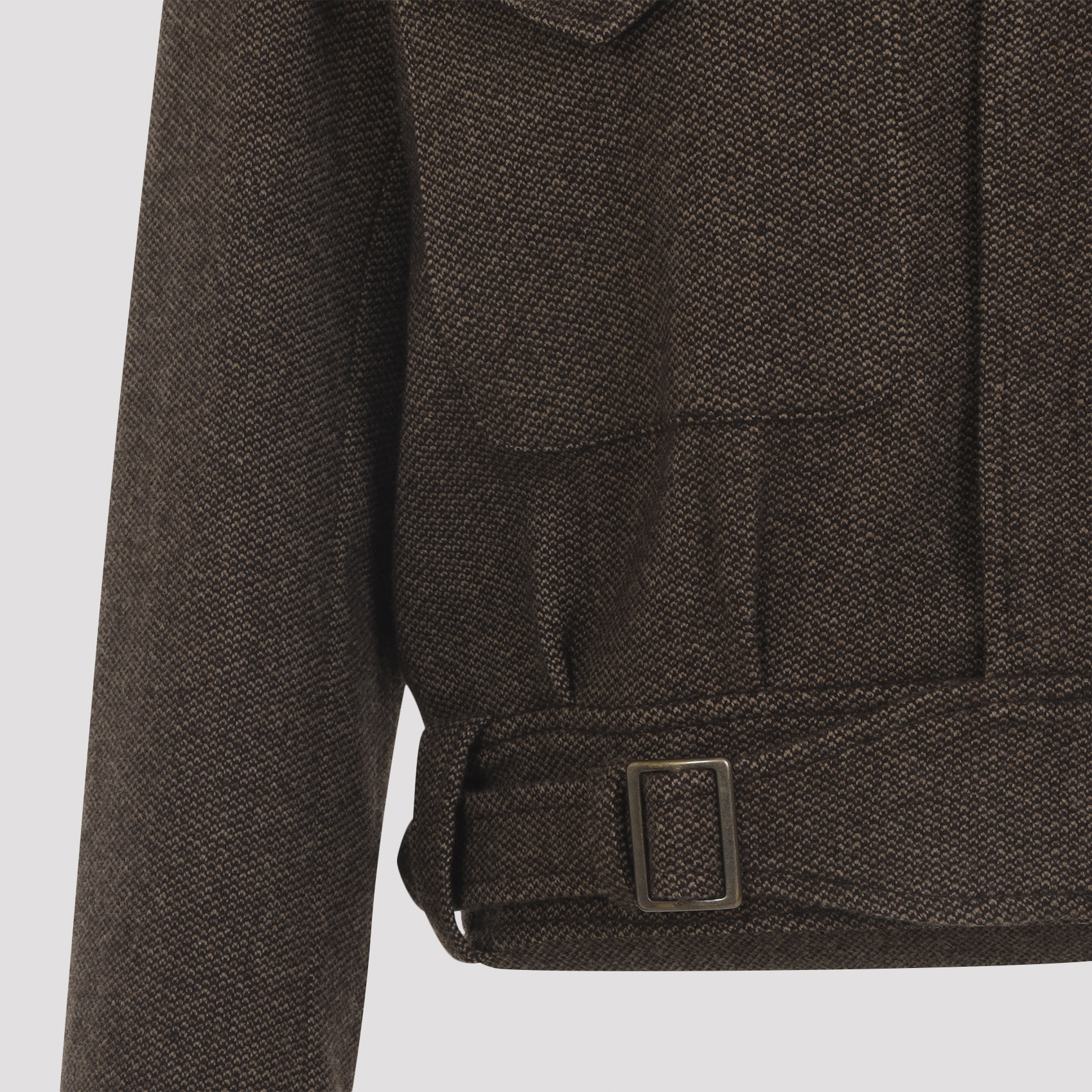 Ralph Lauren Maddison Bomber Jacket Belted Hem In Brown